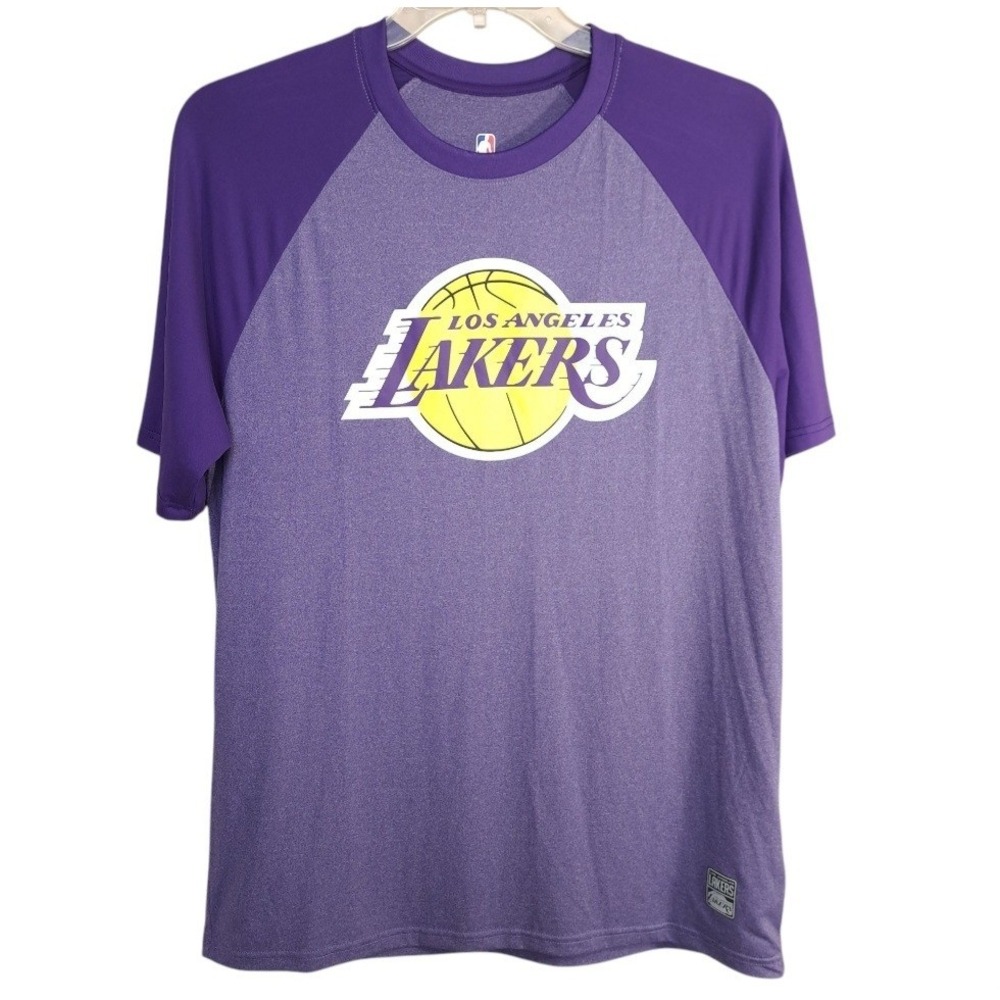 NBA Los‎ Angeles Lakers T-Shirt Unisex Youth L Purple Basketball Short Sleeves